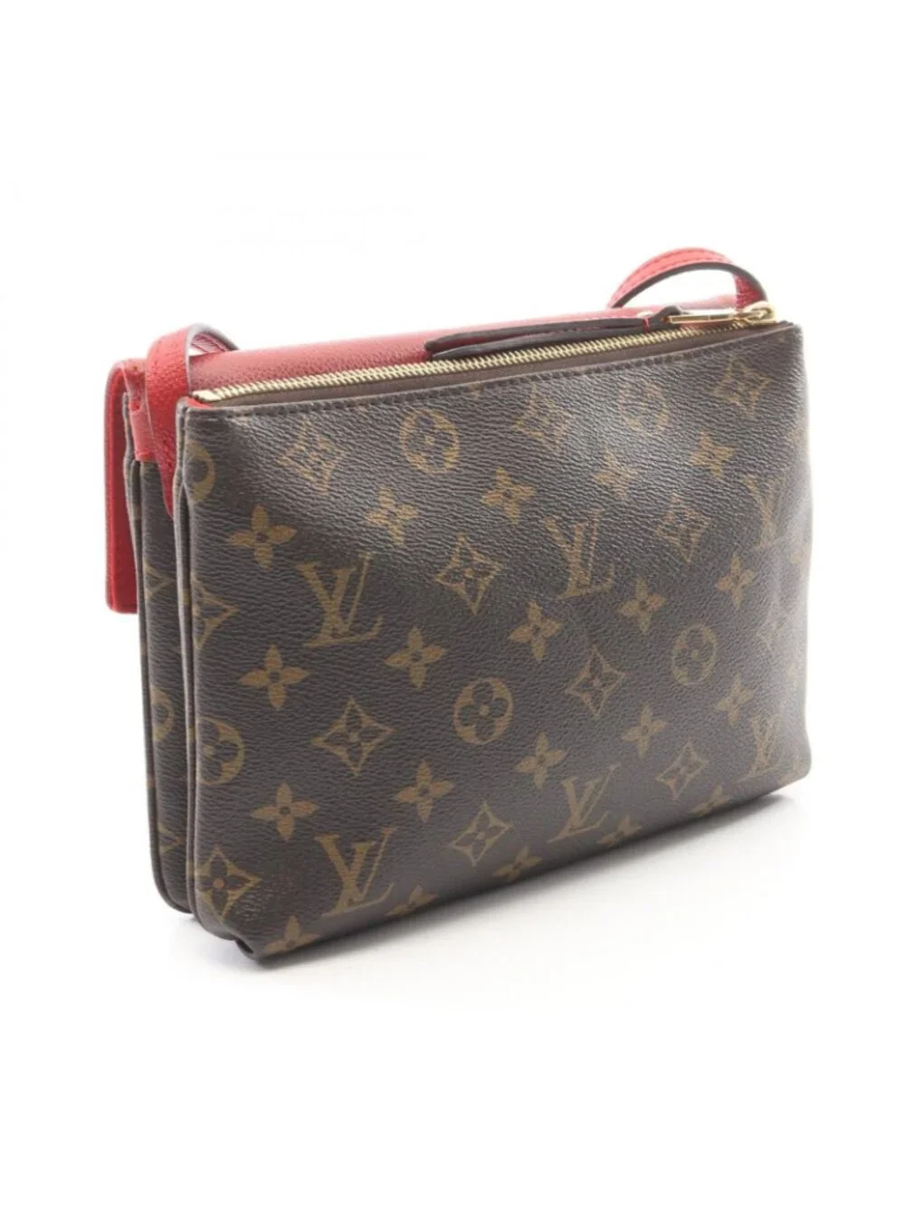 Louis Vuitton Shoulder Bag Twice Twin Set Monogram Aurore Cerise Canvas Leather